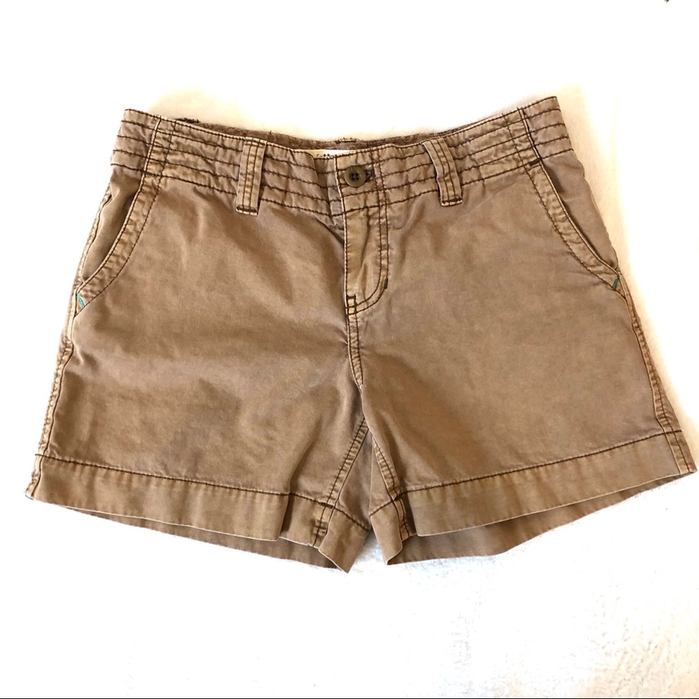 GAP Khaki Distressed Utility Shorts, size 2